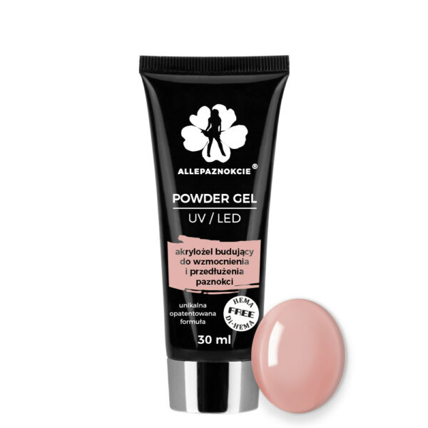 Powdergel Allepaznokcie Hema/di-Hema vrij Nude 30g nr. 05