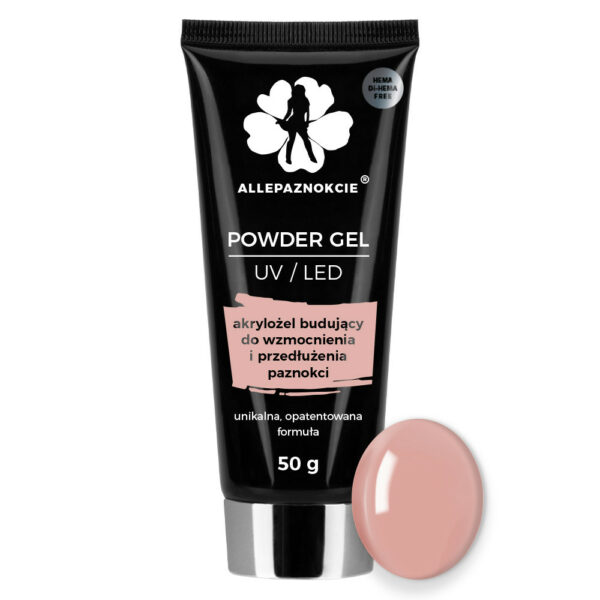 Powdergel Allepaznokcie Hema/di-Hema vrij Nude 50g nr. 05