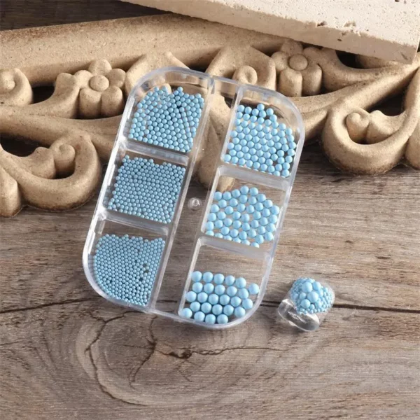 Nail Art Decoration Pearls Blauw - Afbeelding 4