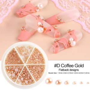 Nail Art Wheel Kerstmis koffie - goud
