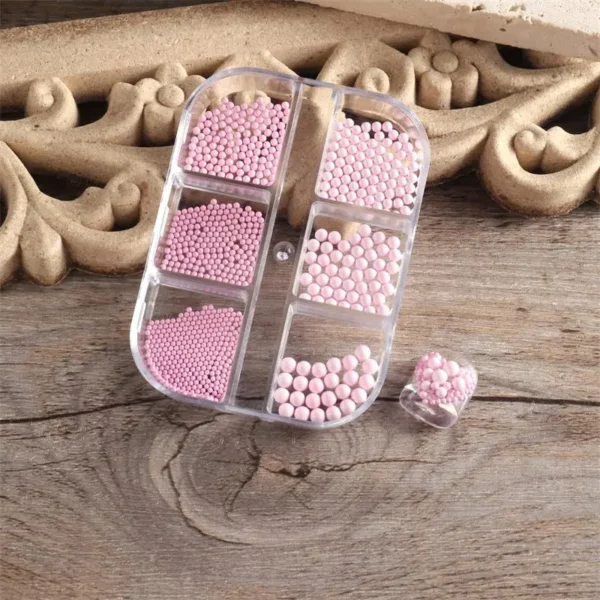 Nail Art Decoration Pearls Orange - Afbeelding 2