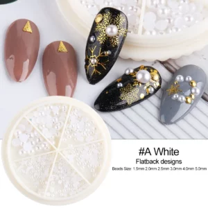 Nail Art Wheel Kerstmis wit