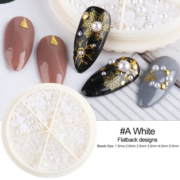 Nail Art Wheel Kerstmis wit