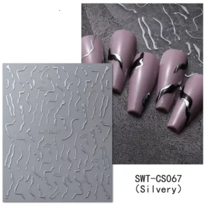 Nail Art sticker Zilver