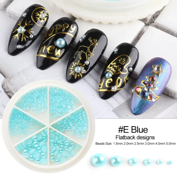 Nail Art Wheel Kerstmis blauw