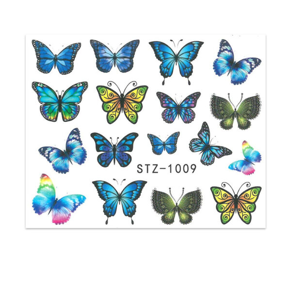 Nagelstickers vlinders op waterbasis STZ-1009