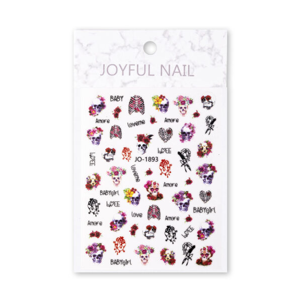 Dunne zelfklevende halloween nagelstickers JO-1893