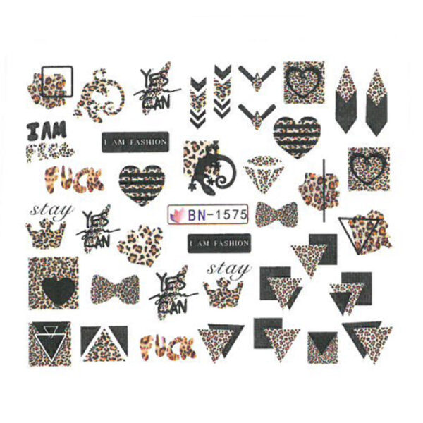 Luipaard waternagelstickers BN-1575 - Afbeelding 2