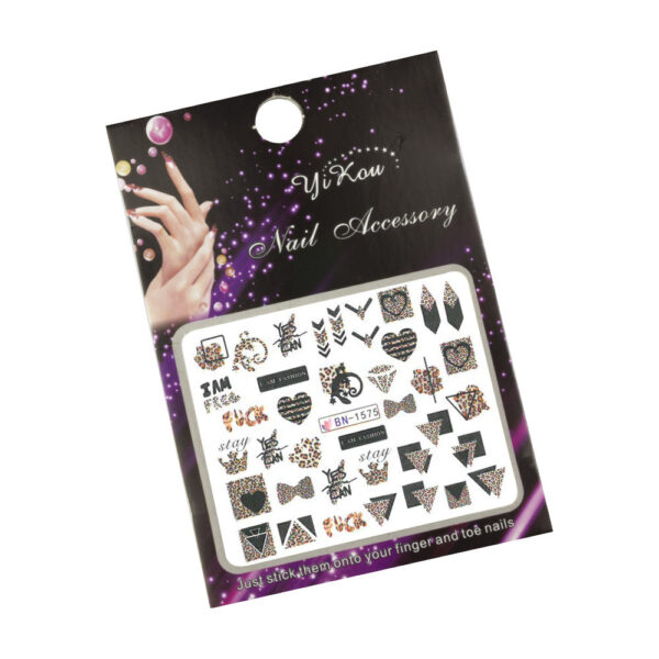 Luipaard waternagelstickers BN-1575