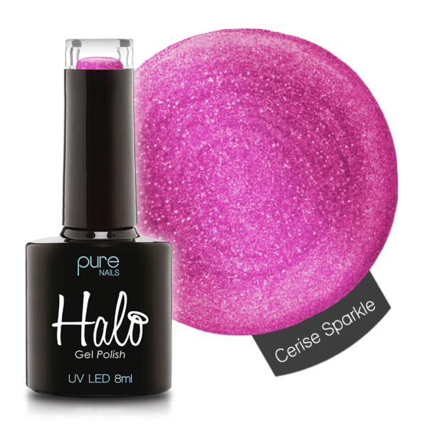 Halo Gel Polish 8ml Cerise Sparkle