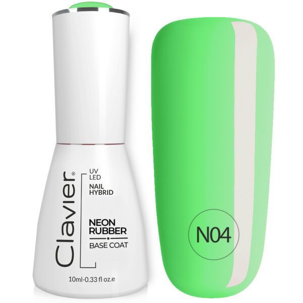 Luxe NEON RUBBER BASIS Green Rainbow - N04 10ml