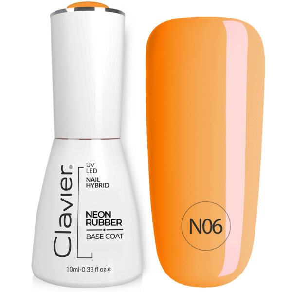 Luxe NEON RUBBER BASIS Orange Rainbow - N06 10ml