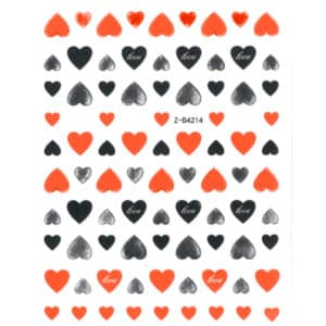 Dunne zelfklevende hartnagelstickers Z-D4214 oranje