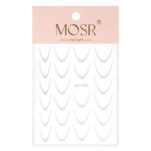 Stickers Frans Ombre smile line wit SD-1933 ca. 23 stuks
