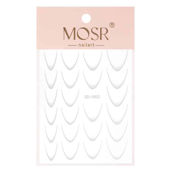 Stickers Frans Ombre smile line wit SD-1933 ca. 23 stuks