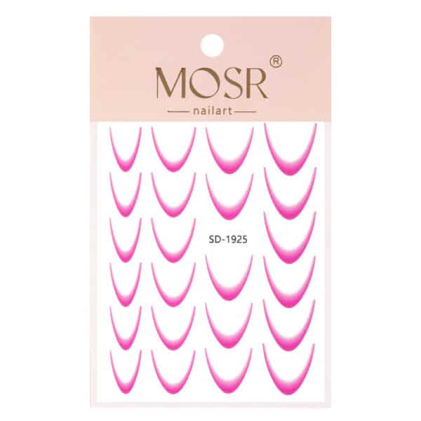 Stickers Frans Ombre smile line donker rose SD-1925 ca. 23 stuks