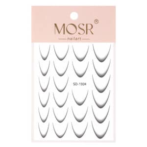 Stickers Frans Ombre smile line zwart SD-1934 ca. 23 stuks.