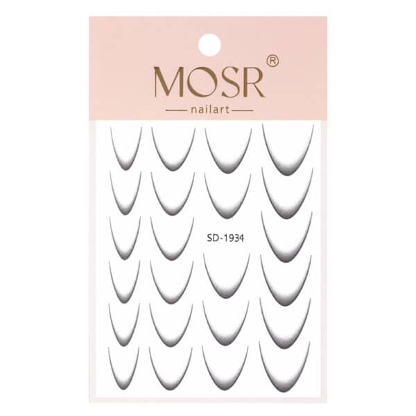 Stickers Frans Ombre smile line zwart SD-1934 ca. 23 stuks.