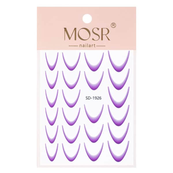 Stickers Frans Ombre smile line paars SD-1926 ca. 23 stuks.