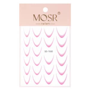 Stickers Frans Ombre smile line licht rose SD-1930 ca. 23 stuks