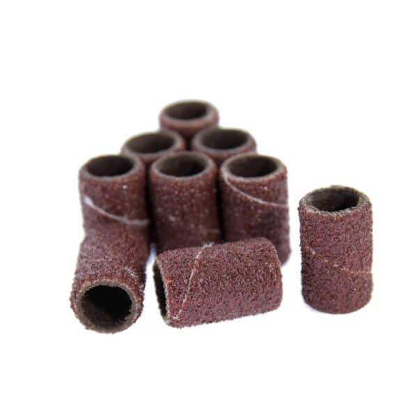 Nagelfrees schuurrolletjes cilinder 6mm korrel #100 AlleMed bruin 10 st.