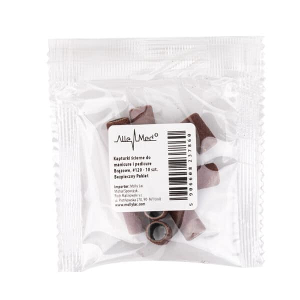 Nagelfrees schuurrolletjes cilinder 6mm korrel #80 AlleMed bruin 10 st. - Afbeelding 2