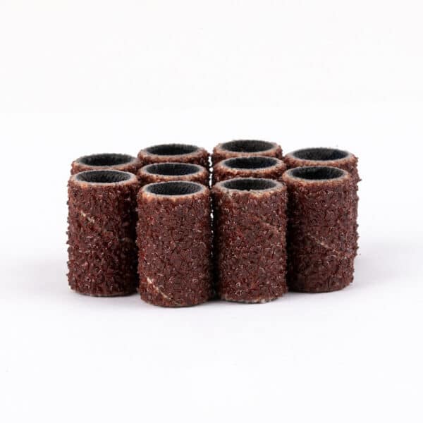 Nagelfrees schuurrolletjes cilinder 6mm korrel #60 AlleMed bruin 10 st.
