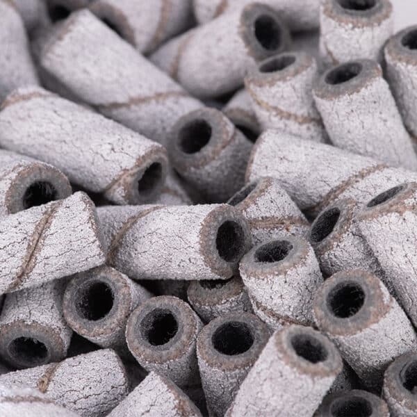 Schuurrolletjes cilinder mini wit 3mm korrel #180 50 st.