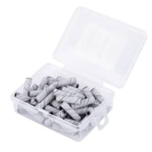 Schuurrolletjes lange cilinder 3mm korrel #180 wit 50 st.