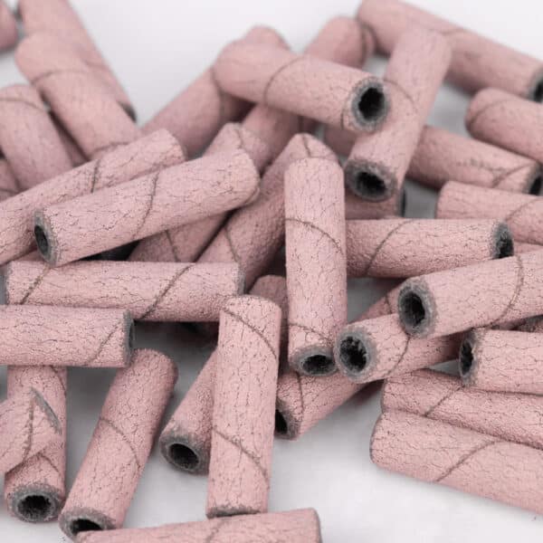 Schuurrolletjes lange cilinder 3mm korrel #240 roze 50 st.