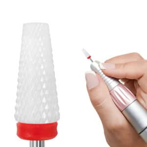 Keramisch bitje afgeschuinde kegel 3/32″ paraplu (F), fijn (rood)