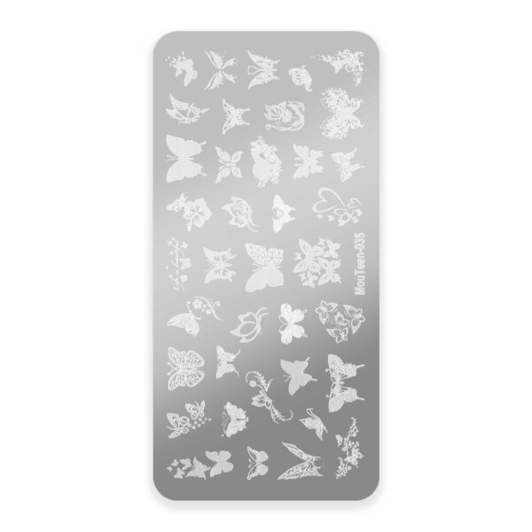 Stamping Sjabloon Vlinders MouTeen 035