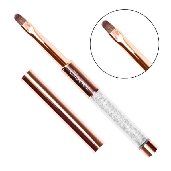 Gelpenseel van Clavier kristallen 6mm, goud