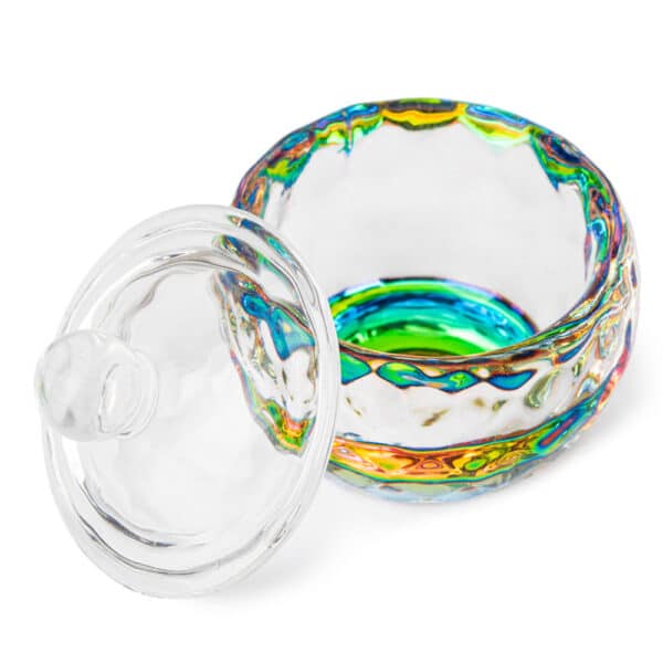 Dappendish van glas met deksel nr.1
