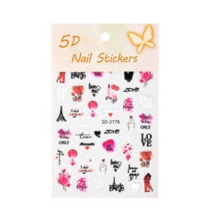 Nagelstickers 5D zelfklevend Valentijnsdag SD-2178