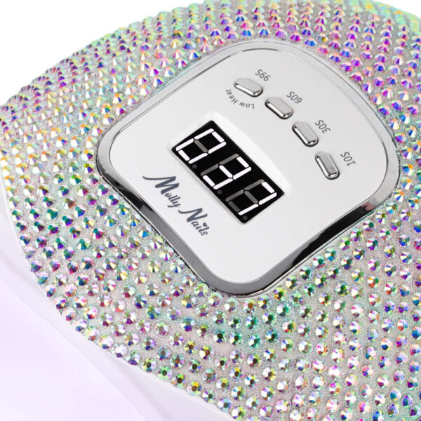 LED/UV lamp Molly Nails X5 MAX 150W zilveren holo zirkonen - Afbeelding 2