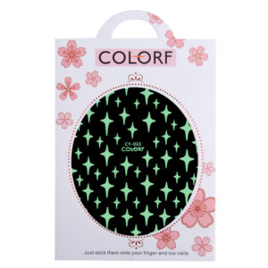 Nagelstickers dun zelfklevend UV-oplichtende sterren CY-033