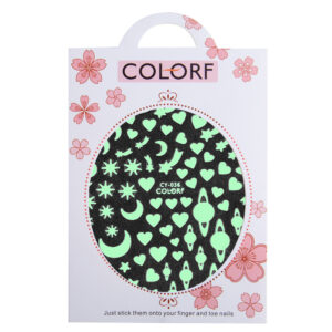 Nagelstickers dun zelfklevend UV-oplichtende ruimte CY-036