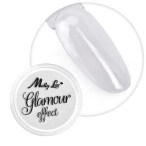 MollyLac Glamour Effect Zilver Nagelpoeder 1g Nr. 1