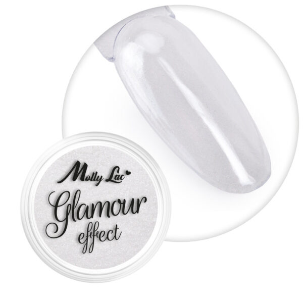 MollyLac Glamour Effect Zilver Nagelpoeder 1g Nr. 1